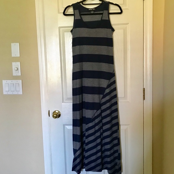 Striped Maxi Dress Sz M - Picture 1 of 6